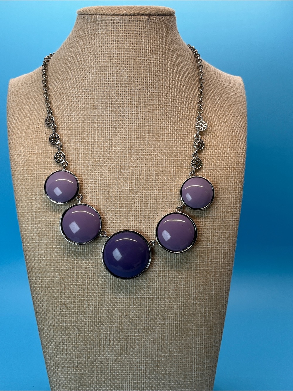 Purple Statement Bubble Necklace - Women Jewelry